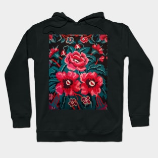 Moldavian traditional floral style ornament Hoodie